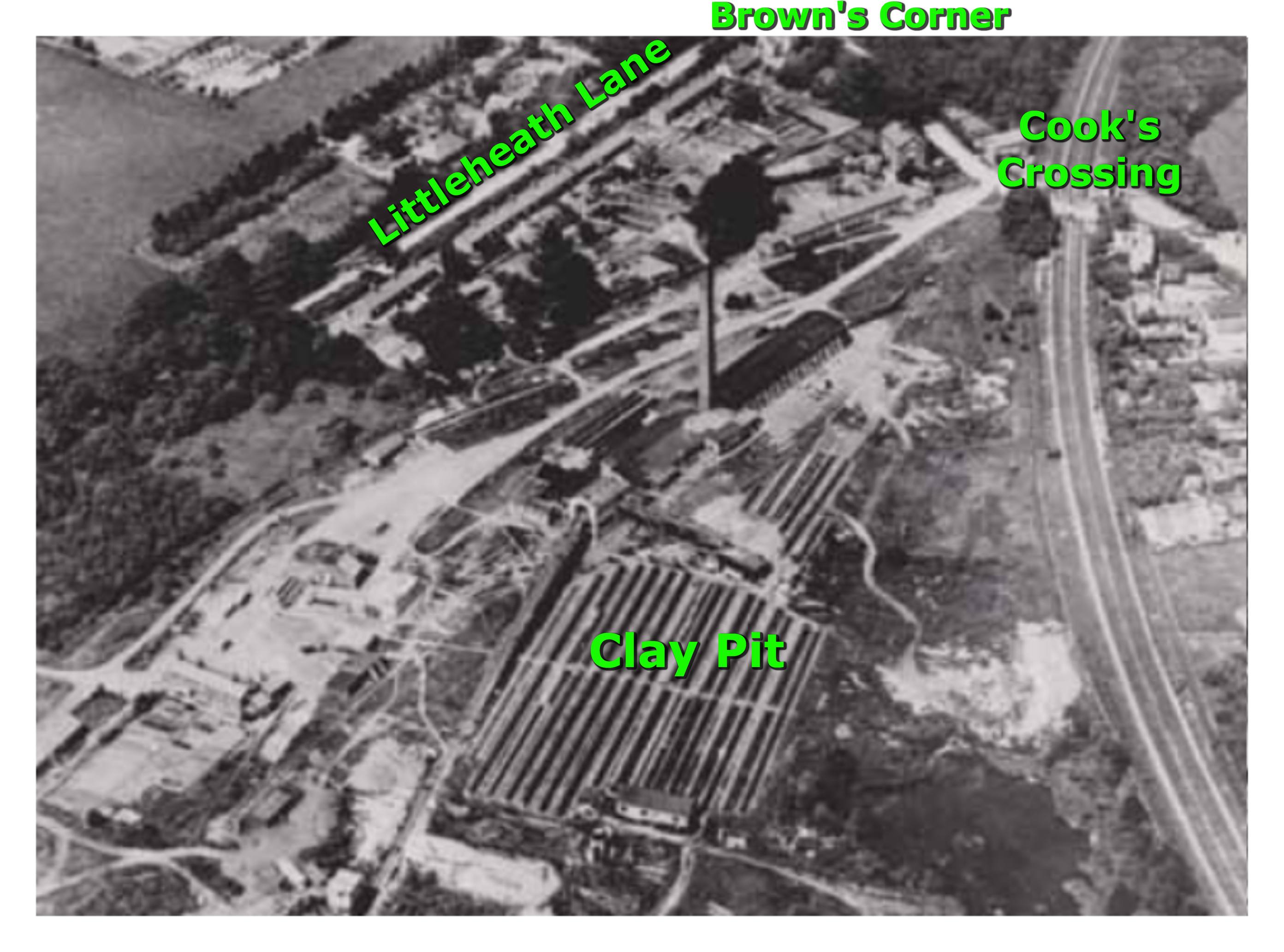 Aerial view of Clay Pit 1934