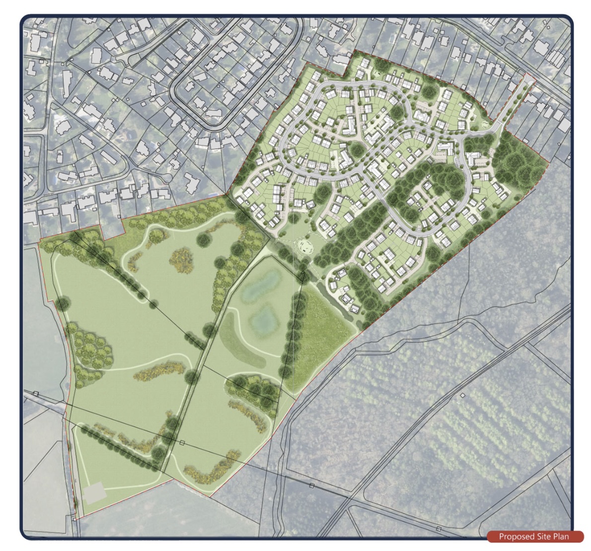 plan of proposed development at Clouds Hill Farm
